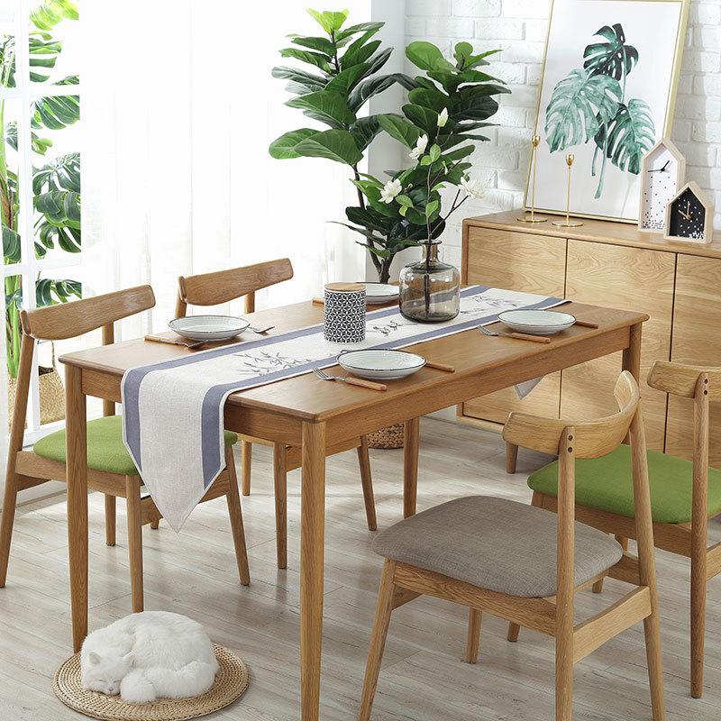 Гостиная в скандинавском стиле, чехол для телевизора, полотенце, небольшой свежий печатный узор, дорожка для стола, новая льняная дорожка для украшения дома