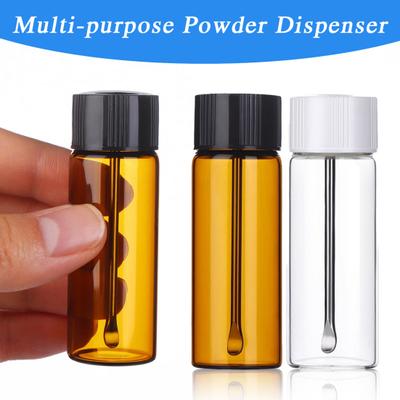 5/10 шт. стеклянные бутылки для дозирования порошка с ложками, герметичные дорожные контейнеры для специй, портативная банка для кемпинга, кухня, держатель для приправ