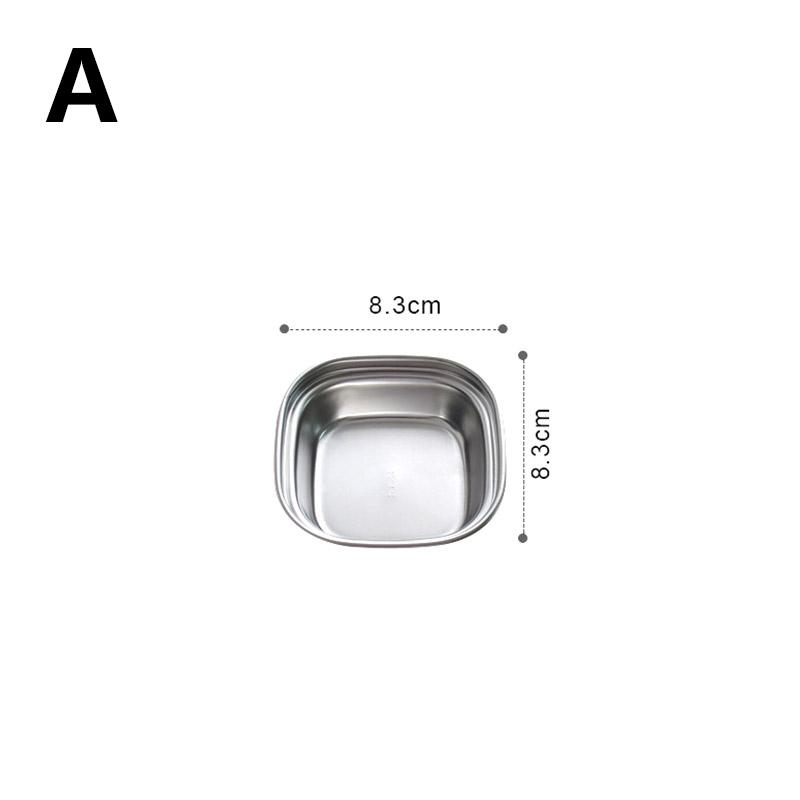 Блюдо для приправ в корейском стиле, золотисто-серебряного цвета, нержавеющая сталь, блюдо для соуса для барбекю, тарелка, столовая посуда, барбекю, ресторан, кухонный инструмент