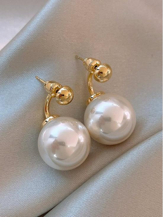 Elegant Zircon Pearl French Retro Luxury Earrings 2025