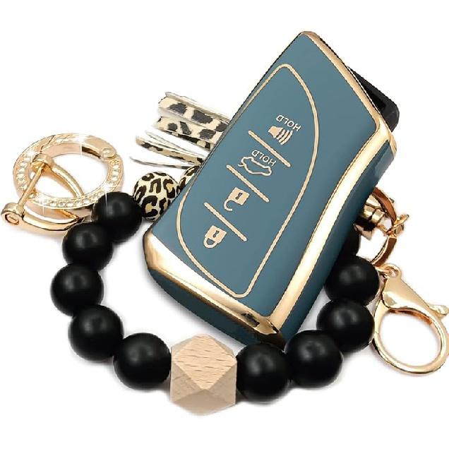 Для Lexus Key Fob Cover, держатель для браслета ключей подходит для RX350h ES LS RS GX 460 LX LC 500/500h Smart Key Car Accessories