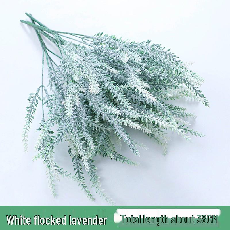 Искусственный букет лаванды - Искусственные цветы и флокированный пшеничный колос для декора дома