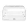 Transparent Roll Up Lid Box Flip Top Tea Cup Storage Box Bottle Organizer for Dining Table Kitchen