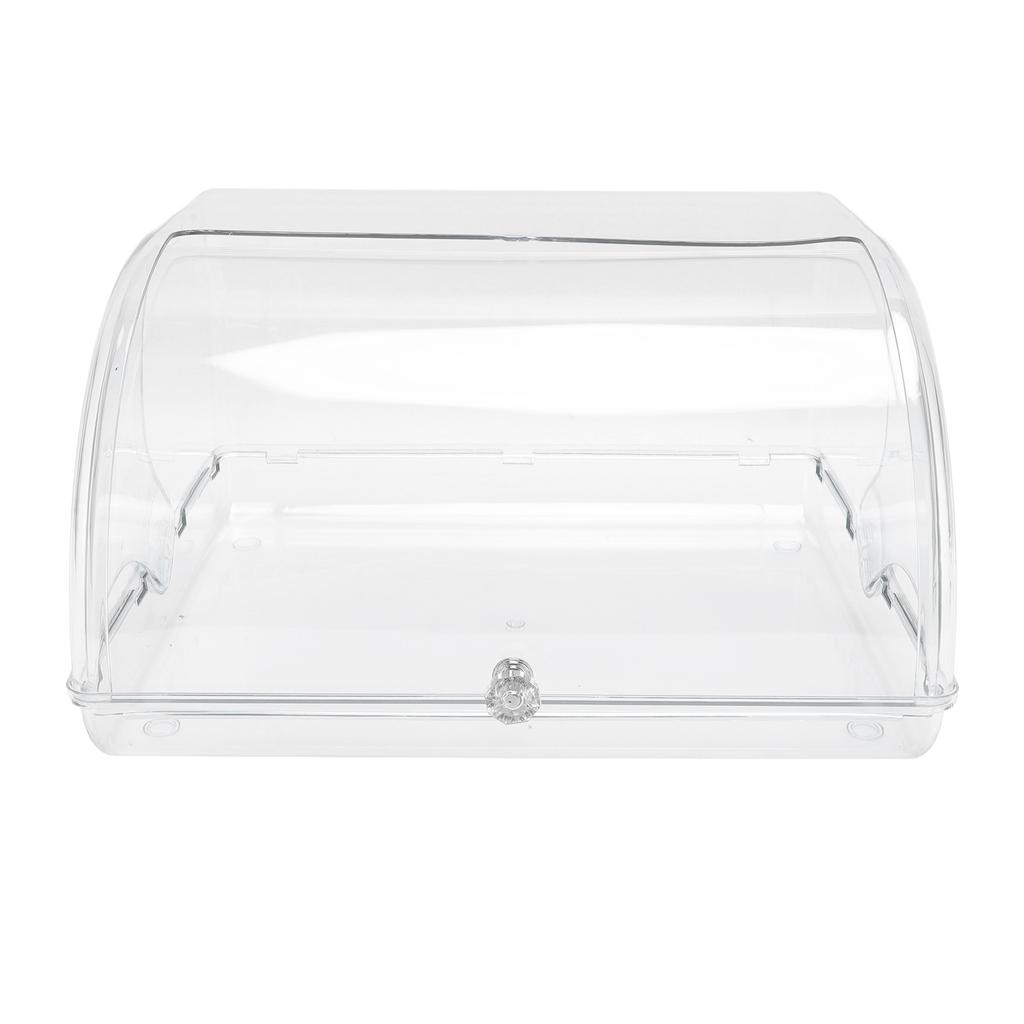 Transparent Roll Up Lid Box Flip Top Tea Cup Storage Box Bottle Organizer for Dining Table Kitchen