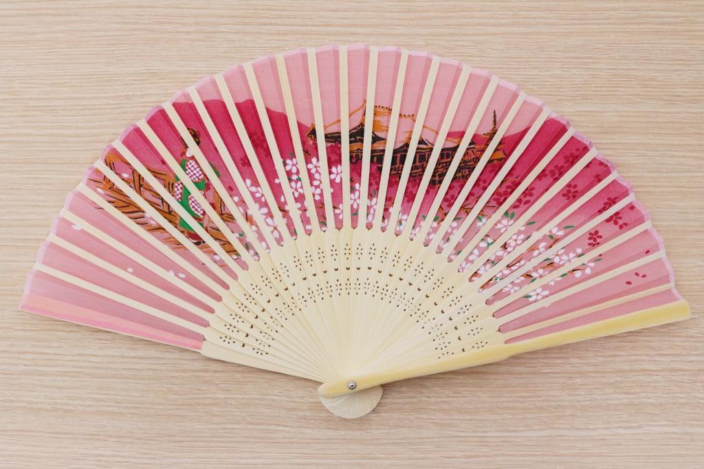 Складной веер Matsumi Crafts Maiko Розовый (шелк)