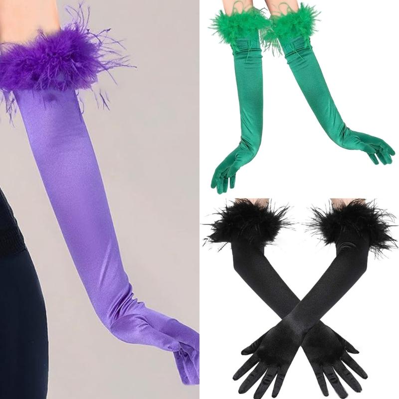 Взрослые перчатки с длинным рукавом Рождественское оперное шоу Свадебное вечернее платье Перчатки для вождения