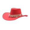 European, American and British style retro big-brimmed top hat, western style fringed decorative jazz cowboy hat, fashionable women's hat
