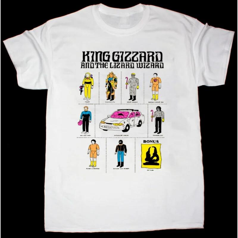 Rare King Gizzard the Lizard Wizard Band Funny White All Size T-Shirt Unisex T-Shirt