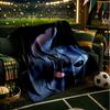 Energetic Alien Character  Throws Blanket Flannel Blankets Plush for Couch Bed Gifts for Men Women Travel picnic blanket Christmas fan gifts