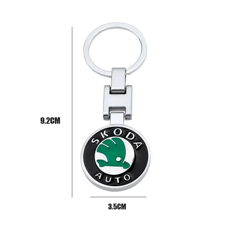 For Skoda Octavia Kodiaq Fabia Superb Yeti Enyaq Rapid Kamiq Karoq Derivati Vrs Car Emblem Keychain Styling Key Ring Accessories kybf34