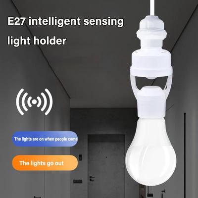 AC85-265V Головка лампы с датчиком движения Основание E27 Выключатель Патрон для лампы Адаптер-конвертер Инфракрасный датчик движения человека