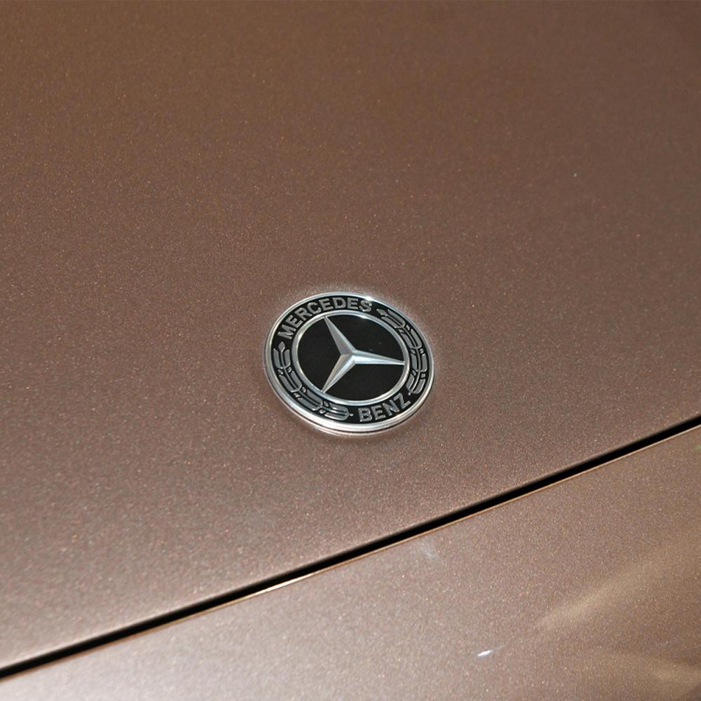 1pcs For Mercedes Benz A B C E R G S Class AMG W124 W169 W176 W212 W204 57mm ABS Aluminum Alloy Car Front Hood Badge Stickers