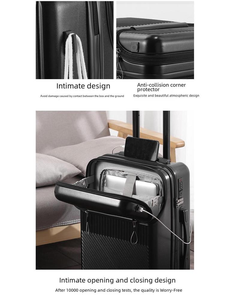 20-дюймовый многофункциональный чемодан с подстаканником — большая вместимость для мужчин и женщин