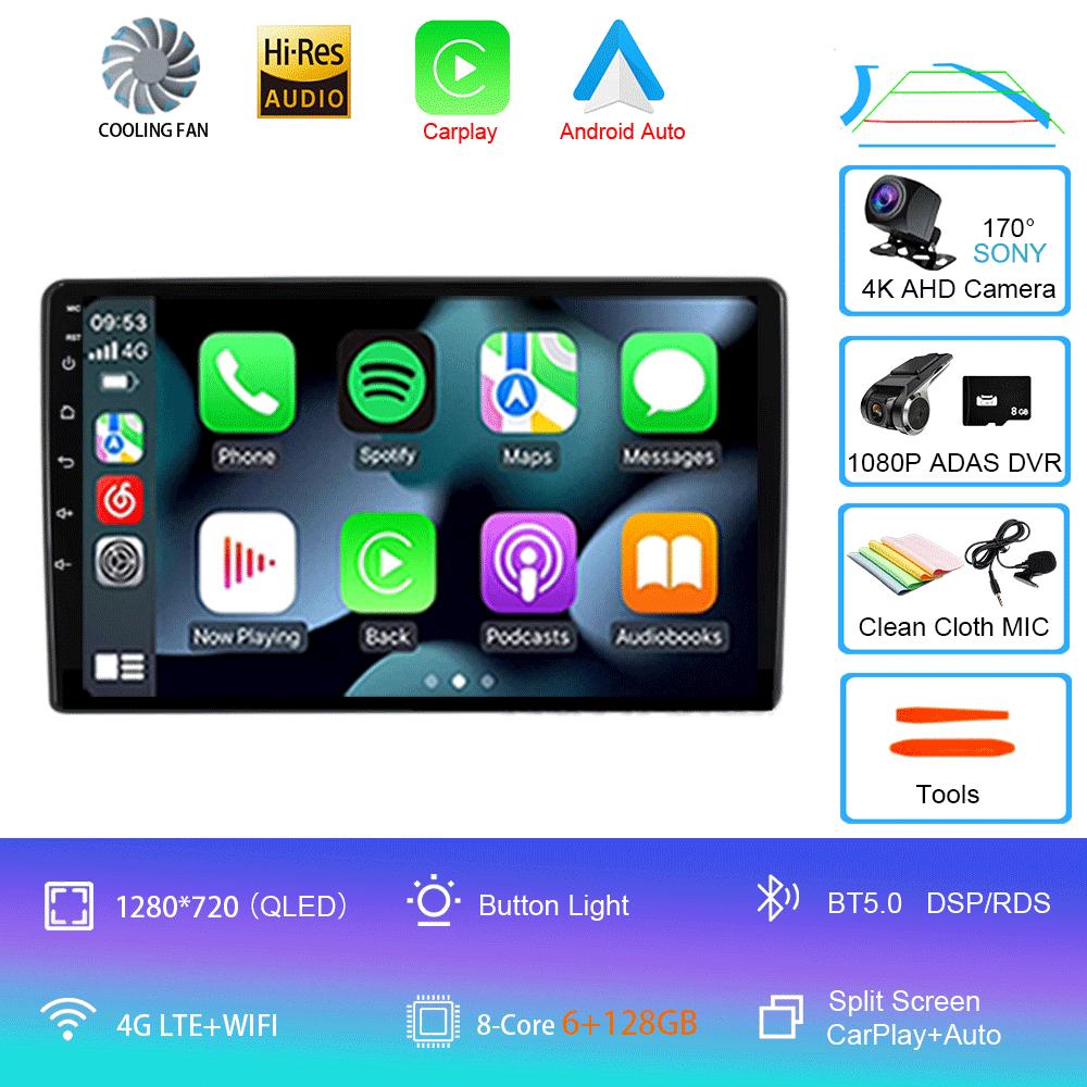 Автомобильный радиоприемник Android 14 для Fiat Ducato 3 2006-2022, для Peugeot Boxer 2 2006-2022, для Citroen Jumper 2 2006-2022, мультимедийная стереосистема