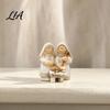 Winter Holiday Window Decorations Mini Resin Nativity Figurine for Christmas Desktop Decor, Holy Family Manger Decorative Religious Figures