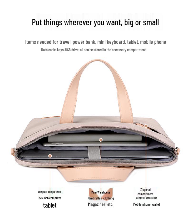 Ударопрочная вместительная сумка для ноутбука Huawei 14-15,6 дюймов, на одно плечо и в руку, подходит для женщин.