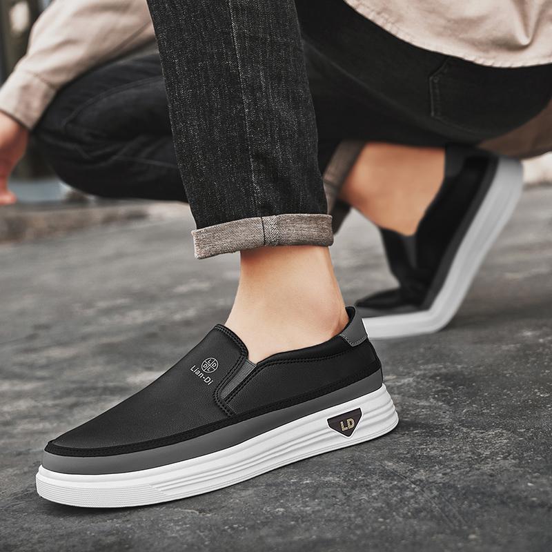 Мужские кроссовки для бега без застежек, кроссовки для студентов, черные кроссовки для скейтбординга, большие размеры