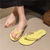 Small Flat Heel Flip-flop Shoes Women's Shoes 2025 New Summer Wear Sandals Toe Sandals Versatile