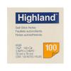 Highland Stick On Notes Yellow 12pk