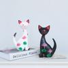 2pcs Modern Animal Sculpture Minimalist Miniatures Figurine Desktop Ornament Cat Statue  TV Cabinet
