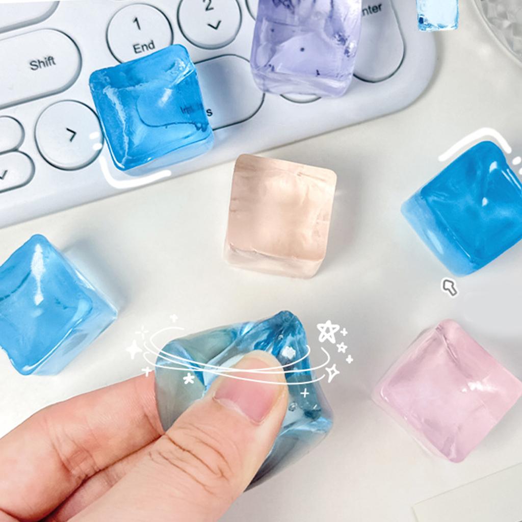20 шт. игрушка-сжиматель кубиков льда моти прозрачная форма тофу для детей снижение тревожности фея подростков принадлежности для вечеринок