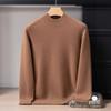 Мужская кашемировая рубашка из чистого кашемира, утолщенная, с полувысоким воротником, рукавом реглан, кашемировый вязаный свитер, мужская
