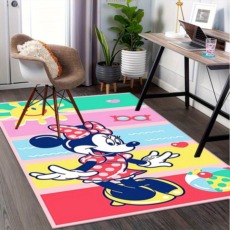Minnie Mouse,Summer Fun,Beach Vibes Office Carpet Soft Polyester Entrance Carpet Washable Non-slip Machine Washable Indoor Carpet Living Roo