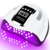 66 светодиодов, мощная УФ-светодиодная сушилка для ногтей для сушки гель-лака для ногтей, портативный дизайн с большим сенсорным ЖК-экраном, умная лампа для ногтей с датчиком