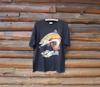 Vintage Brook Trout Fishing Fish Black T-Shirt Adult Size XL (fits L)