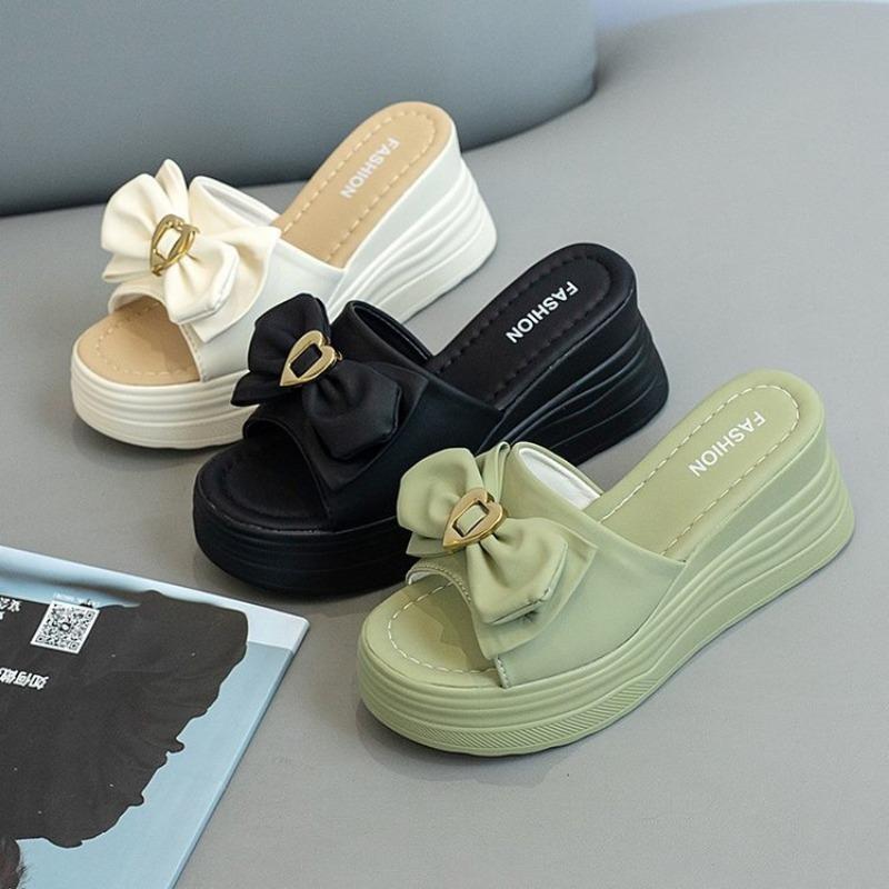 Модные женские модные тапочки на толстой подошве для дома, летние клоги на толстой подошве, обувь-слайды на платформе, женские нескользящие шлепанцы, сандалии