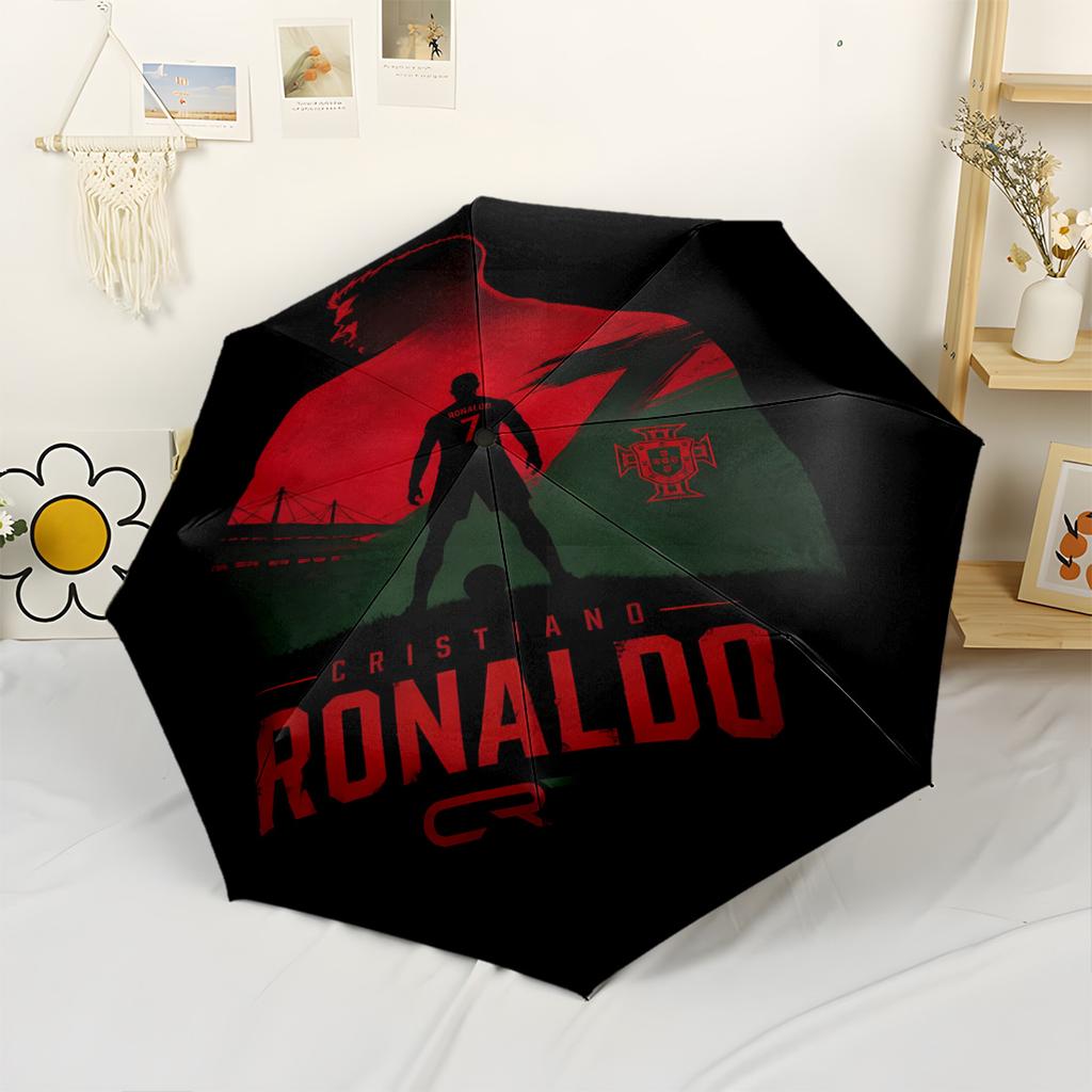 Ronaldo's Triumph Outdoor Automatic Umbrella Compact & Durable 8-Rib Design Lightweight Travel Essential Stylish Accessory