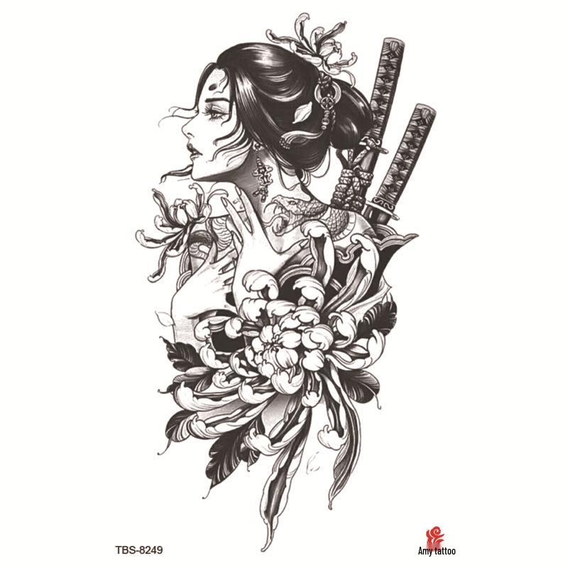 Водонепроницаемый набор тату-наклеек на всю руку с тотемными символами