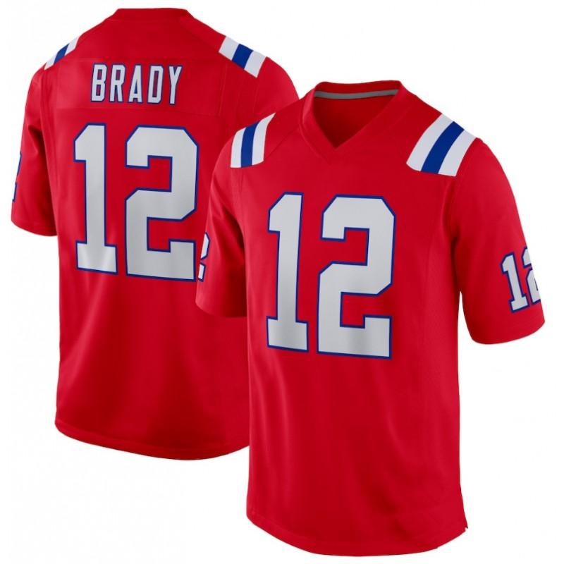 NFL Patriots Youth Adult Football Jersey Short Sleeve Breathable Quick Dry Embroidered Name Number