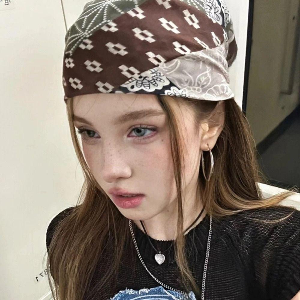 Sweet Printed Headscarf All-match Small Square Scarf Exquisite Y2k Print Turban Spice Girls