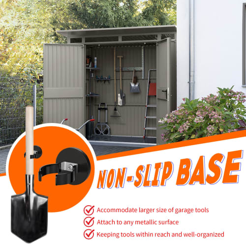 MUTUACTOR Magnetic Hook, Non-Slip Magnetic Mount, Heavy-Duty Hook for Flashlight Holder, 10 Lbs, Large Opening Universal Magnet for Garage, Garden, an