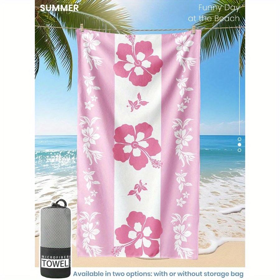 Пляжное полотенце с принтом, Розовые цветущие вишни, Полотенце для плавания, Банное полотенце, Модное пляжное полотенце, Рекомендуемый размер 150 см и выше