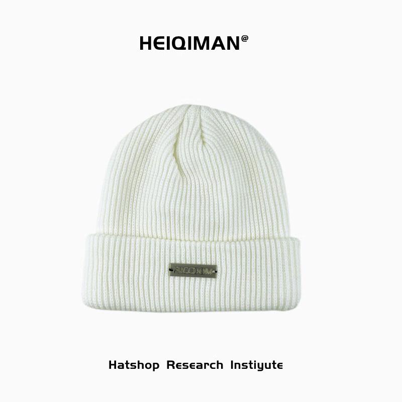 Вязаная шерстяная шапка женская холодная шапка для зимних шапок мужская дынная меховая шапка однотонная универсальная шляпа Yuppi Tide