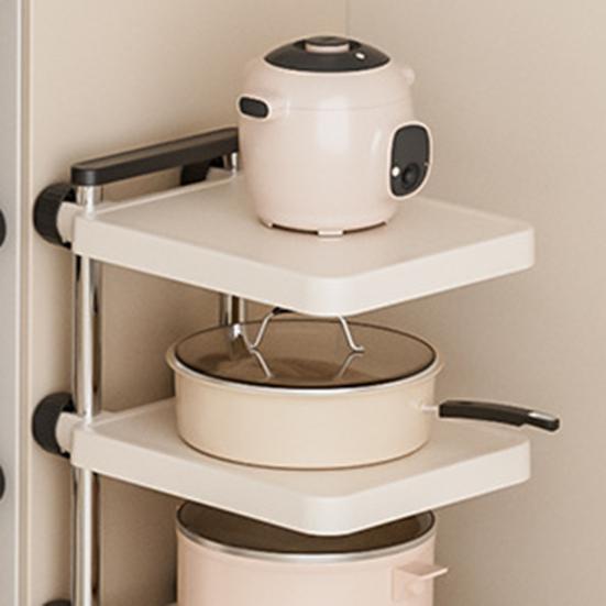 Yousheng Кухонная Стойка для Хранения Высокая Нагрузочная Способность Регулируемая Конструкция Многофункциональная Многоярусная Стойка для Хранения Кастрюль Органайзер для Сковород и Посуды