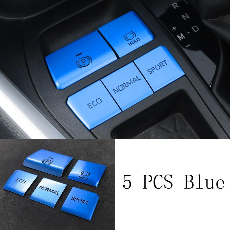 Электронный ручной тормоз для кондиционера, мультимедийная кнопка, блестящая накладка, наклейка для интерьера RAV4 RAV 4