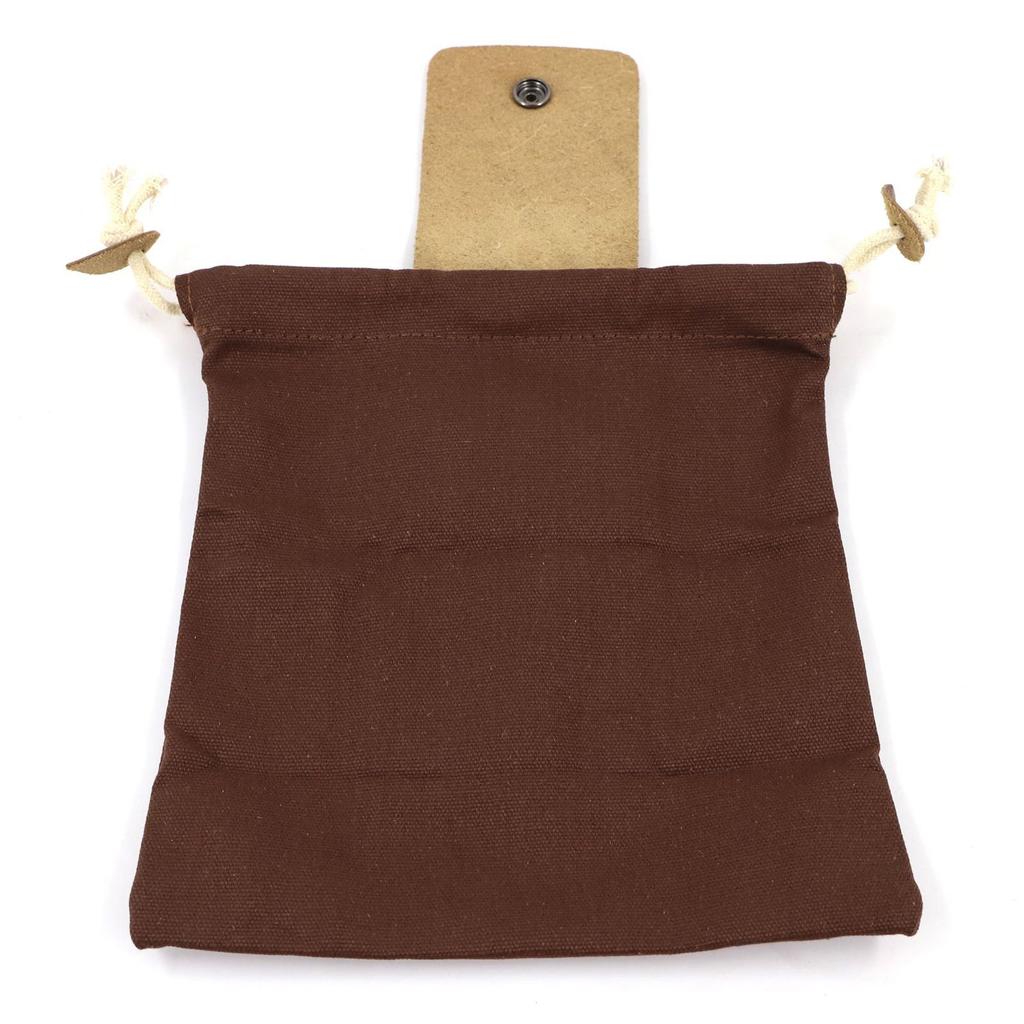 Outdoor Foraging Bag Waxed Canvas Collapsible Foraging Pouch Fruit Picking Storage Bags Leather Belt Waist Hanging Tool Bag for Travel Camping Hiking