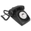 Retro Corded Telephone Rotating Dialing Support Redial Mechanical Ringtone Vintage Desktop Phone with Speaker Black