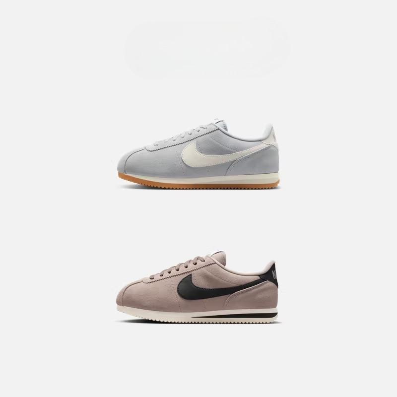 Nike Women's Leather Embossed Thin-Tread Sneaker, Spring Leather Surface Retro Running Shoe, Trendy Sport Shoes - NIKE CORTEZ IB1857