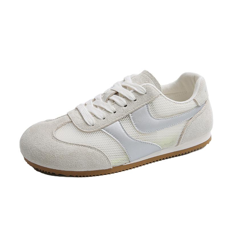 Ретро цветовая гамма, кроссовки для немецких тренировок на плоской подошве, женские, новые 2025, сетчатые, дышащие, удобные и легкие, повседневные спортивные кроссовки "Форрест Гамп"