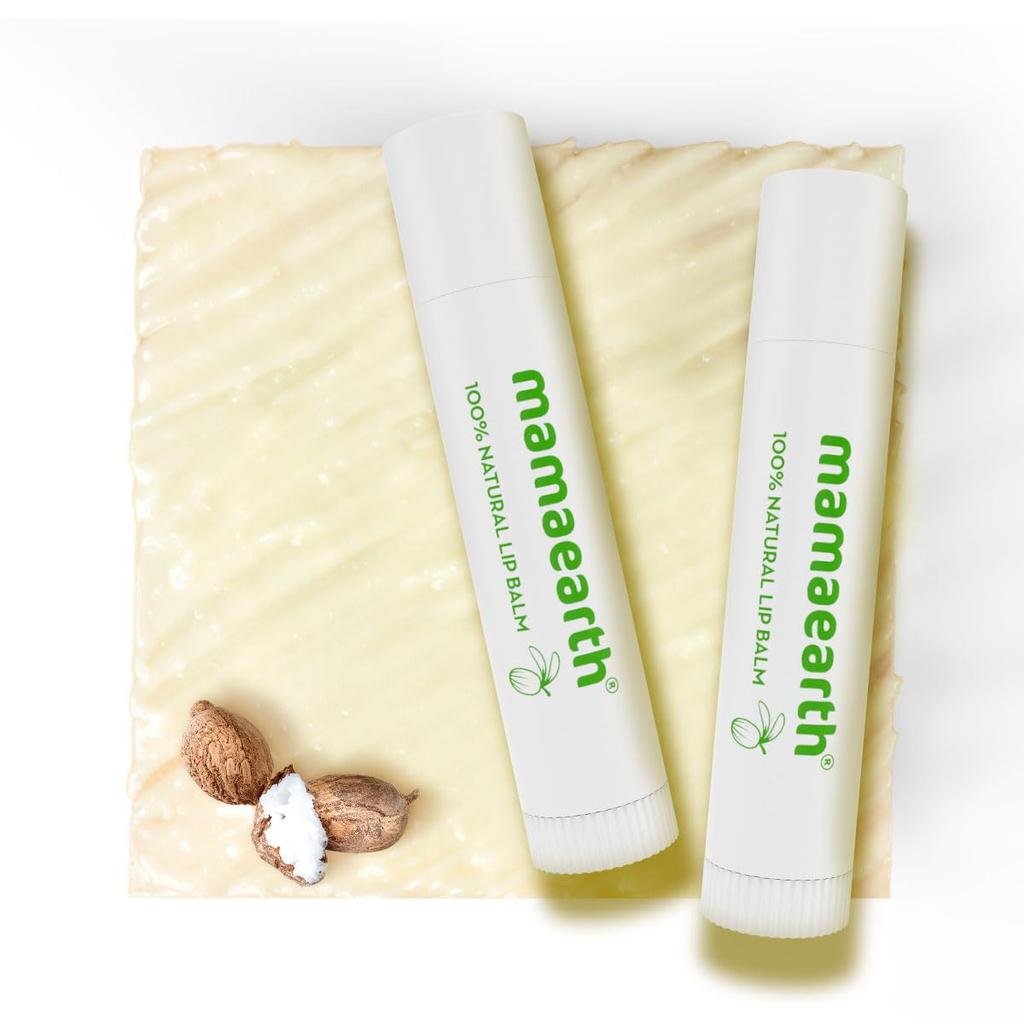Mamaearth Nourishing 100% Natural Lip Balm with Vitamin E and Shea Butter for Soft Lips 4 G