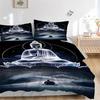 3pcs Buddha Statue Comforter Set with One Quilt Cover and Two Pillowcases (No Core) - Anime Cartoon Design, Perfect for Bedroom and Guest Room Decorat