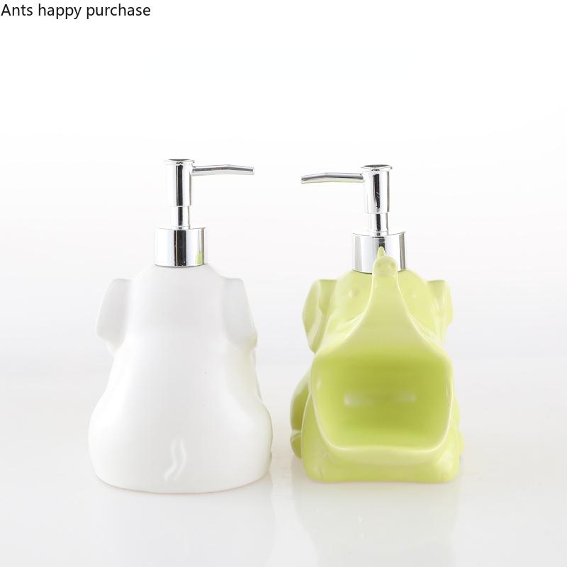 Керамический слон Бутылка для лосьона Бутылка для шампуня, геля для душа Бутылки для дезинфицирующего средства для рук Дозатор мыла Принадлежности для ванной комнаты Пустые бутылки