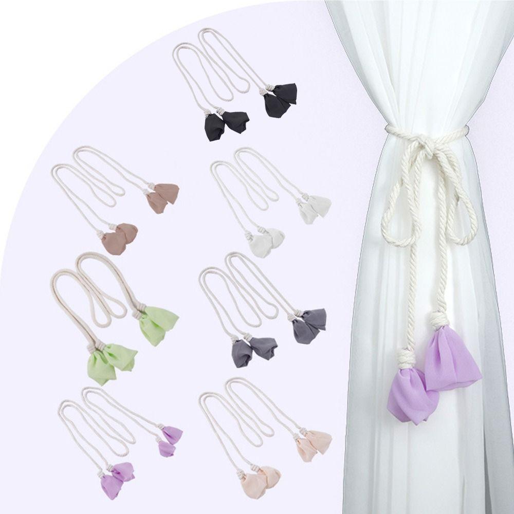 2PCS Minimalist Tulip Curtain Straps Elegant Curtains Tie Rope Trendy Curtain Buckle Office