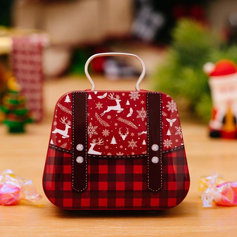 Kids Gift Christmas Tin Box Tinplate Handbags New Mini Iron Boxes  Christmas