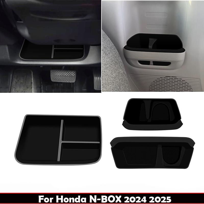 Для Honda N-box 2024 2025 Силиконовая накладка-подставка для стакана с третьим сливом, ящик для хранения под рулем, аксессуары для интерьера