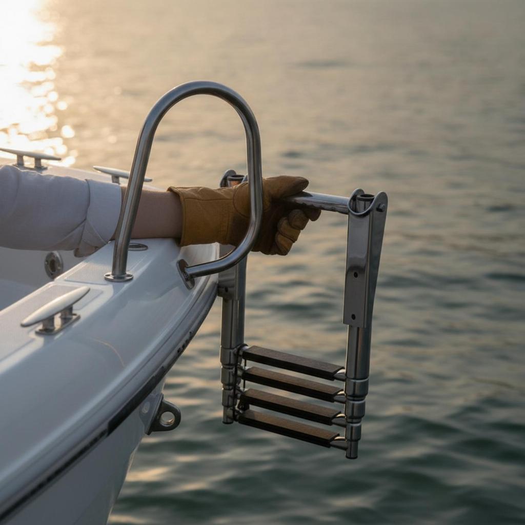 Boarding Ladder Foldable Boat with Handrails for Boats